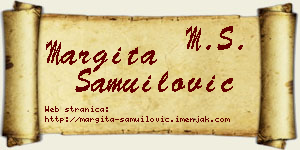 Margita Samuilović vizit kartica
